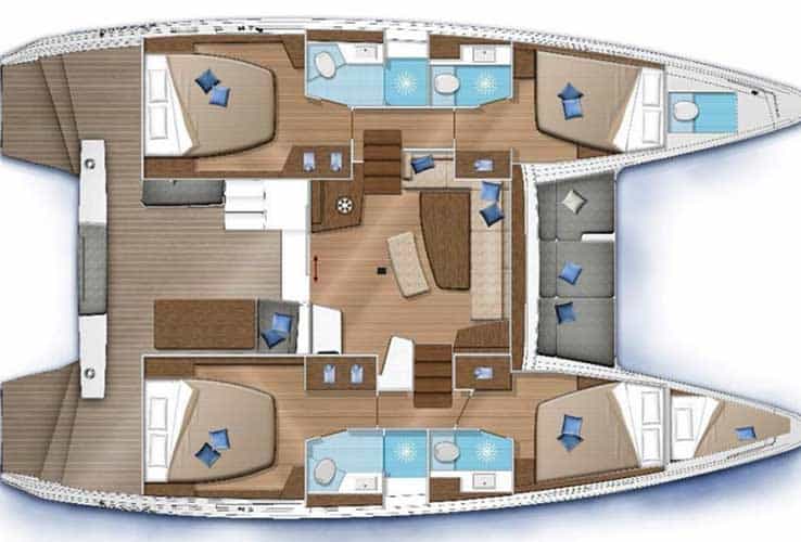 Lagoon 42 - layout

